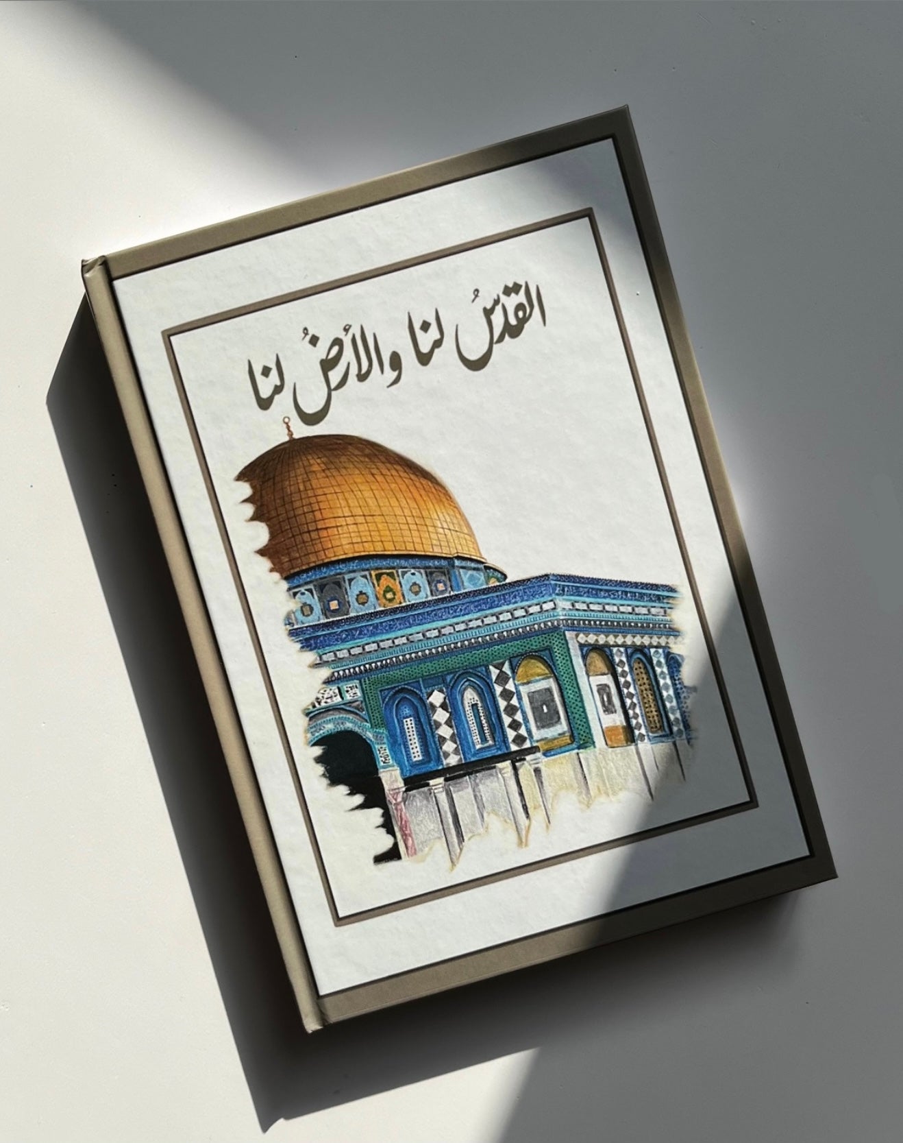 Titel: Notizbuch mit Deckblatt „Felsendom – Al-Aqsa“
Format: DIN A5 | 60 Blätter (120 linierte Seiten)